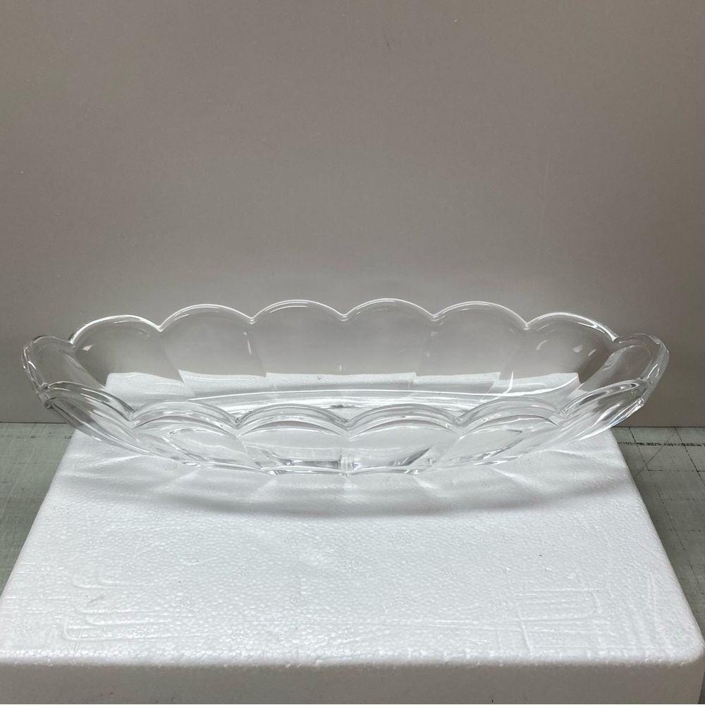 Heisey Vintage Clear Glass Celery Tray Dish 12”